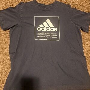 Adidas Men's Dark Blue Graphic Tee